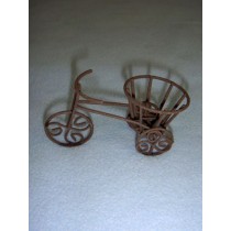 2" Miniature Rustic Metal Tricycle Planter