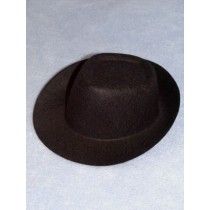 3 1_2" Black Fedora Hat