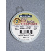 7 Strand Beading Wire - .018" (.46 mm) Bright - 30 ft spool