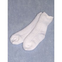 Athletic Socks - White -18-20" Doll