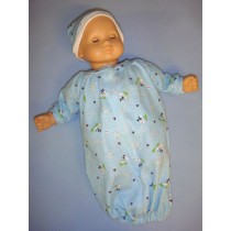 Blue Preemie Gown for 14-16" Dolls
