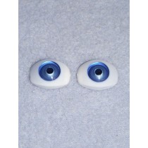 Doll Eye - 7mm Blue Flat Back 4 pr