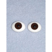 Doll Eye - Flat Back Glass - 12mm Brown