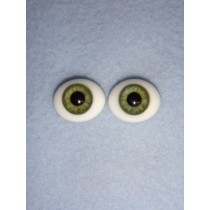 Doll Eye - Flat Back Glass - 12mm Green