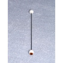 Doll Eye - Glass On Wire - 5mm Brown