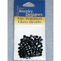 Fire Polished Czech Glass Beads - 4mm Black - Pkg_75