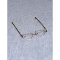 Glasses - Hexagon - 1 7_8" Gold Wire