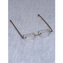 Glasses - Hexagon - 3 3_4" Gold Wire