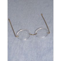 Glasses - Oval - 1 7_8" Gold Wire