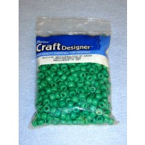 Green Opaque Pony Beads 6x9mm 480 pcs