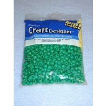 Green Opaque Pony Beads 6x9mm 720 pcs