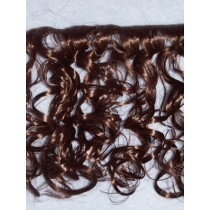 Hair - Synthetic Mohair Weft - Brown Black - 1 Yd