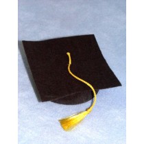 Hat - Graduation - 3" Black