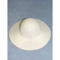 Hat - Straw Picture - 8 1_2" White