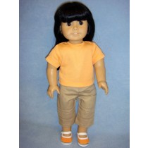 Khaki Capris for 18" Doll