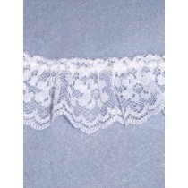Lace - Gathered - 1" White - 25 yd pkg