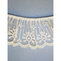 Lace - Gathered - 2" White - 10 yd pkg