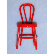 lMiniature Red Metal Chair