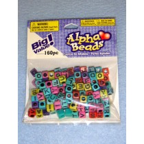 Multi  Alpha Beads 6mm Cube 160 pcs