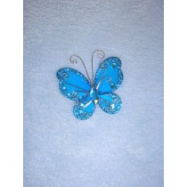 Organza Butterflies - 2" Turquoise Pkg_12