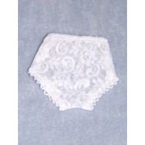 Panties - Lace - 5 1_4" White (Size 2)