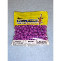 Purple Opaque Pony Beads 9mm 150 pcs