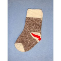 Red Heel Monkey Socks - X-Small - Pkg_4 Socks