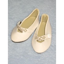 Shoe - Beaded Party - 3" White