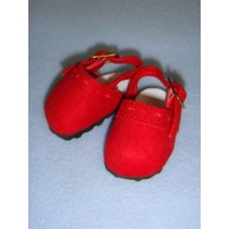 Shoe - Clogs - 2 1_8" Red Suede
