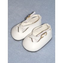 lShoe - Crossed Ankle Strap - 2 3_4" White