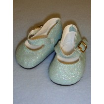 lShoe - Elegant Ankle Strap - 2 7_8" Light Blue Glitter
