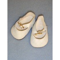 lShoe - Fancy Ankle Strap - 2 5_8" White