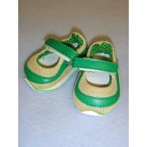 lShoe - Mary Jane Sneakers - 3" Bright Green