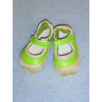 lShoe - Mary Jane Sneakers - 4" Bright Green