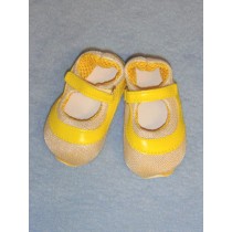 lShoe - Mary Jane Sneakers - 4" Bright Yellow