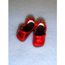 lShoe - Metallic Sparkly - 1" Red