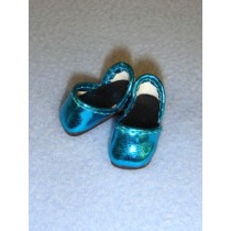 lShoe - Metallic Sparkly - 1" Turquoise
