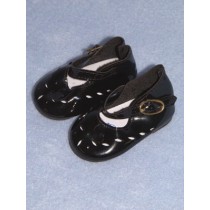 Shoe - Patent Cutwork - 3" Black
