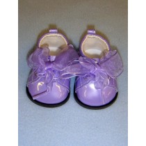 Shoe - Patent w_Ribbon Laces - 3" Purple