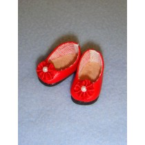 lShoe - Pearly Flats - 1" Red