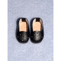 Shoe - Plain Loafer - 1" Black