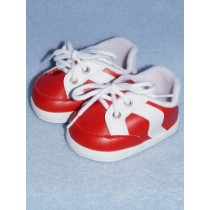 Shoe - Sporty - 3 3_8" Red_White