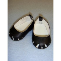 lShoe - Toe-Cut Flats - 2 3_4" Black