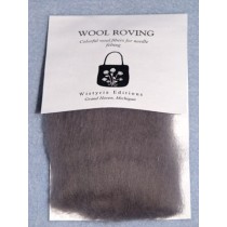 Smoke Grey Wool Roving for Needlefelting - 12