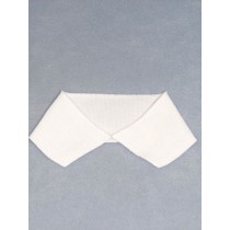 Solid White Knit Collar