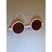 Sunglasses - Round - 3" Pink