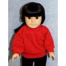 Sweatshirt - Red - for 18" Dolls