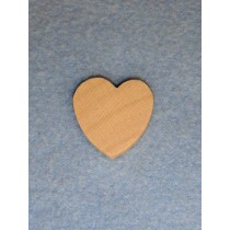 Wood - Hearts - 1"