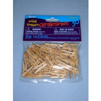 lWood - Mini Clothespins - 1" Pkg_50