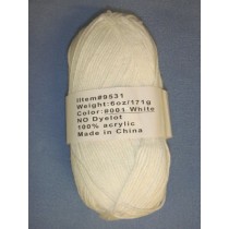 Yarn - White - 6 oz Acrylic